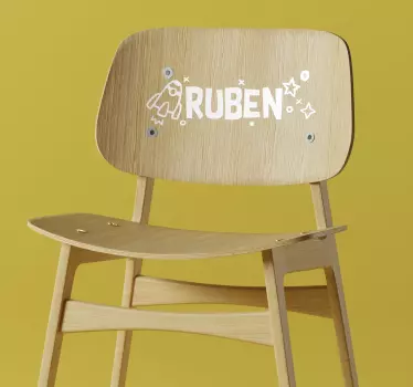 Personalisierter Weltraum Sticker mit Name - TenStickers