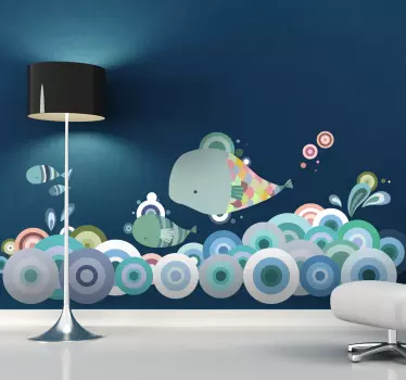 Wandtattoo Unterwasserwelt für Kinder - TenStickers