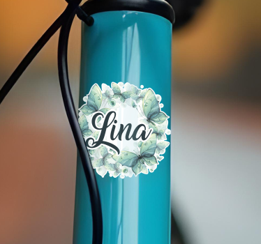 Fahrrad Sticker grüne schmetterlinge - TenStickers