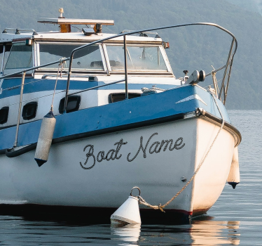 Aufkleber Marine Rohrboot Name Aufkleber - TenStickers