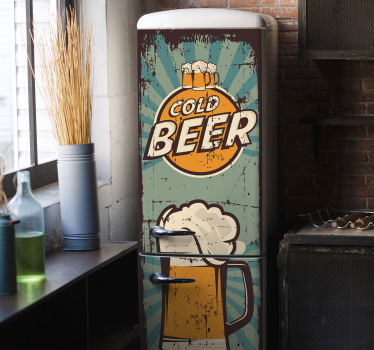 Bierkrüge Kühlschrank Folie - TenStickers