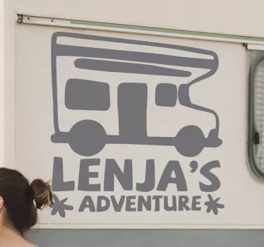 Wohnmobil Aufkleber Abenteuer Van personalisiert - TenStickers