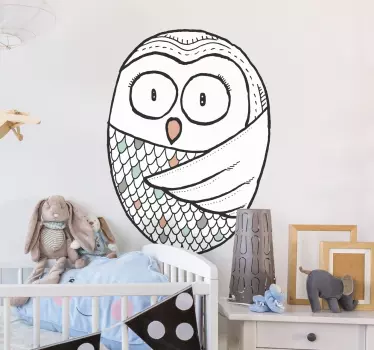 Abstrakte Eule Wandtattoo - TenStickers