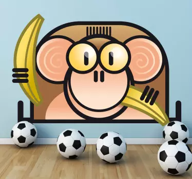 Affe mit Bananen Sticker - TenStickers
