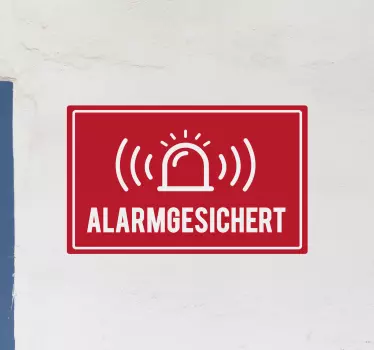 Alarm Glocke Schildaufkleber - TenStickers