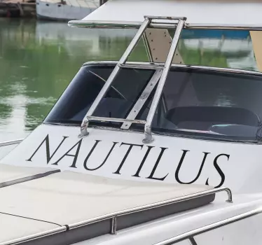 Anpassbare Name Boot Aufkleber latin Typografie - TenStickers