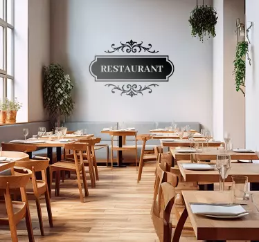Anpassbare Wandtattoo Restaurant Name - TenStickers
