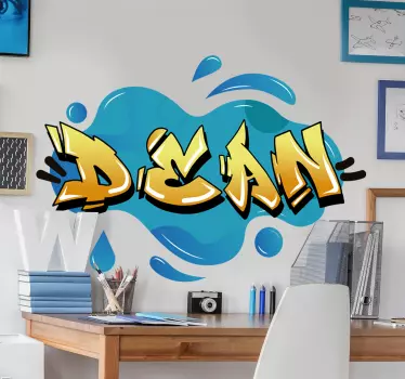 Anpassbarer Graffiti Splash Textur Urban Art Wandaufkleber - TenStickers
