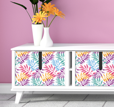 Aquarell Blätter Möbelfolie - TenStickers