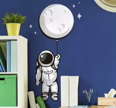 Astronauten im weltraum aufkleber - TenStickers