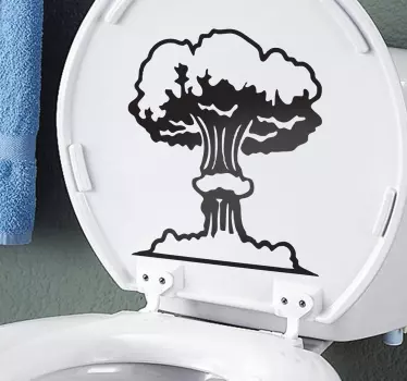 WC Aufkleber explodierende Atombombe  - TenStickers