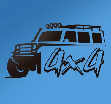 Aufkleber Auto 4x4 Text - TenStickers