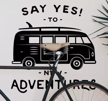 Aufkleber Auto Hippie Van Spruch - TenStickers