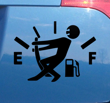 Aufkleber Auto Kampf um volles benzin - TenStickers