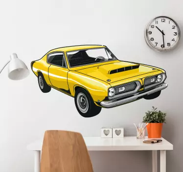 Aufkleber Auto Muscle-car mit starkem motor - TenStickers