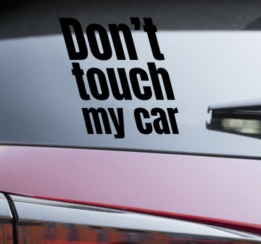 Aufkleber Auto Nicht Tasten - TenStickers