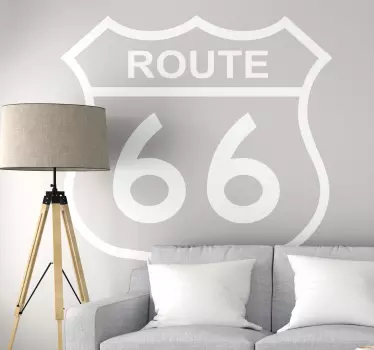 Aufkleber Auto Route 66 - TenStickers