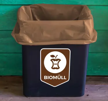 Mülltrennung Biomüll Aufkleber Mülltonne - TenStickers