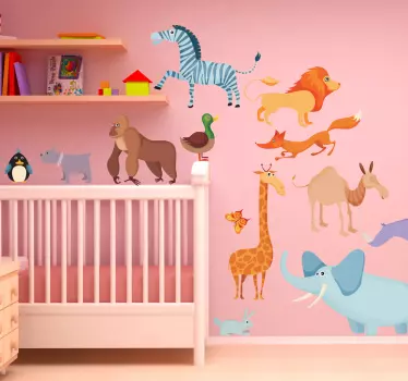 Aufkleber Bogen wilde Tiere - TenStickers