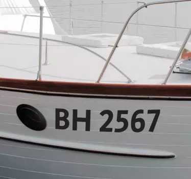 Aufkleber Boot Schiffsregistrierung - TenStickers