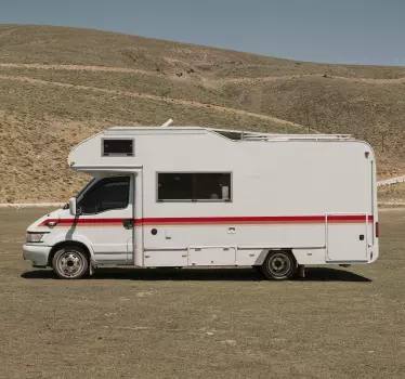 Wohnmobil Aufkleber Camping Van Bunte Streifen - TenStickers