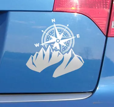 Kompass Berge Wohnmobil Aufkleber - TenStickers