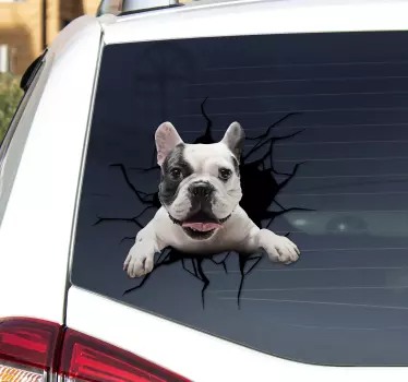 Autoaufkleber Hund aus Glasdesign - TenStickers