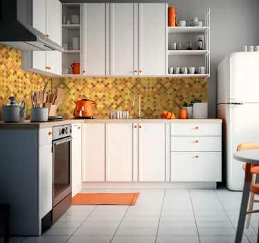 Kleine gelbe Quadrate Fliesen Aufkleber - TenStickers