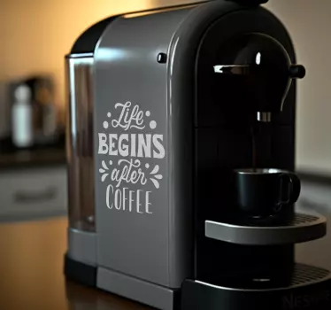 Aufkleber Küchengerät Kaffee ist die Antwort - TenStickers