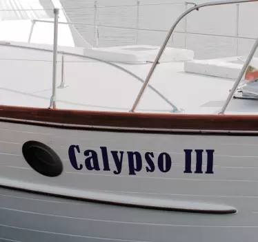 Aufkleber Marine Schiffs Name mit Punkt - TenStickers