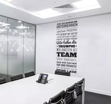 Wandtattoo Motivationsspruch Unternehmen - TenStickers