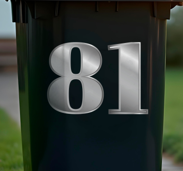 Aufkleber mülltonne hausnummernschild - TenStickers