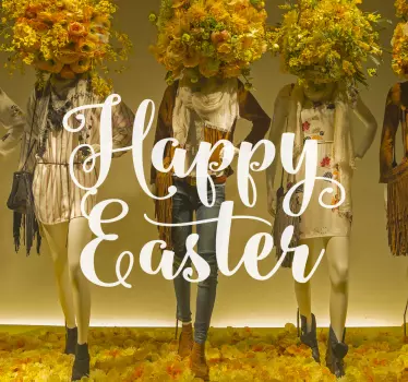 Sticker Ostern Happy Easter - TenStickers