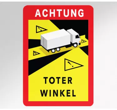 Aufkleber Achtung Schilder toter Winkel - TenStickers
