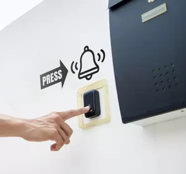 Aufkleber Schilder klingeln Sie an der Tür - TenStickers