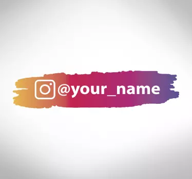 Schaufenster Aufkleber Personalisierte malstrich instagram - TenStickers