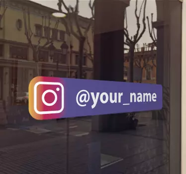 Schaufenster Aufkleber Personalisiertes lila instagram-logo - TenStickers