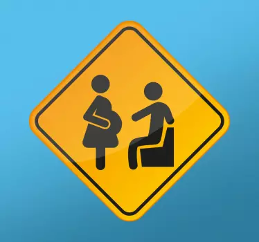 Sticker schwangerer Frau Platz anbieten - TenStickers