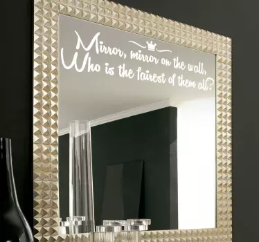 Spieglein Spieglein an der Wand Wandtattoo Badezimmer - TenStickers