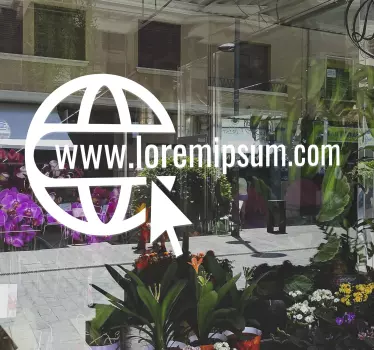 Schaufenster Aufkleber personalisierte Webseite - TenStickers