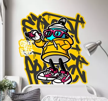 Aufkleber Text Cartoon street art graffiti - TenStickers