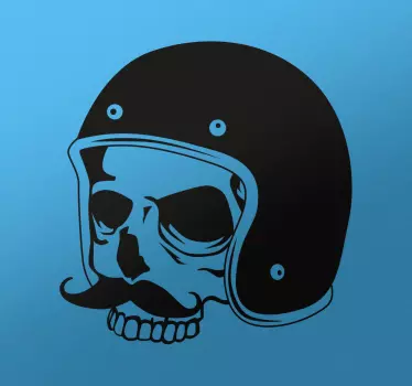 Aufkleber Totenschädel Motorradfahrer - TenStickers