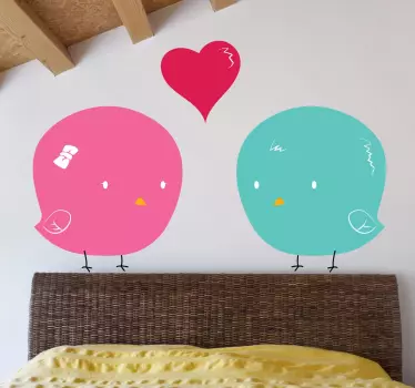 Sticker verliebte Vögel - TenStickers