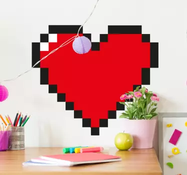 Aufkleber verpixeltes Herz - TenStickers