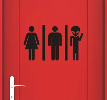 Aufkleber WC mit Alien - TenStickers