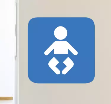 Wickelraum Schild Wandtattoo Badezimmer - TenStickers