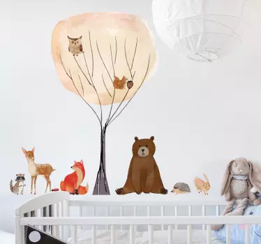 Wandtattoo Kinderzimmer Wilde Tiere für Kinder - TenStickers