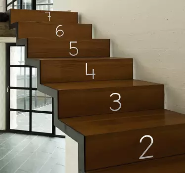 Sticker Zahlen für die Treppe - TenStickers
