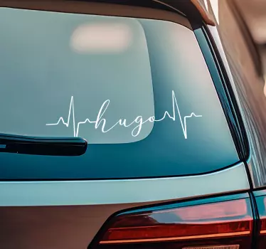 Autoaufkleber Herzschlag Texte Design - TenStickers