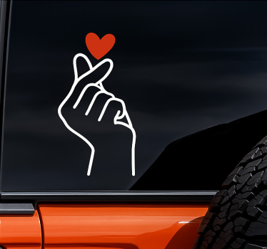 Autoaufkleber asiatische hände herz - TenStickers